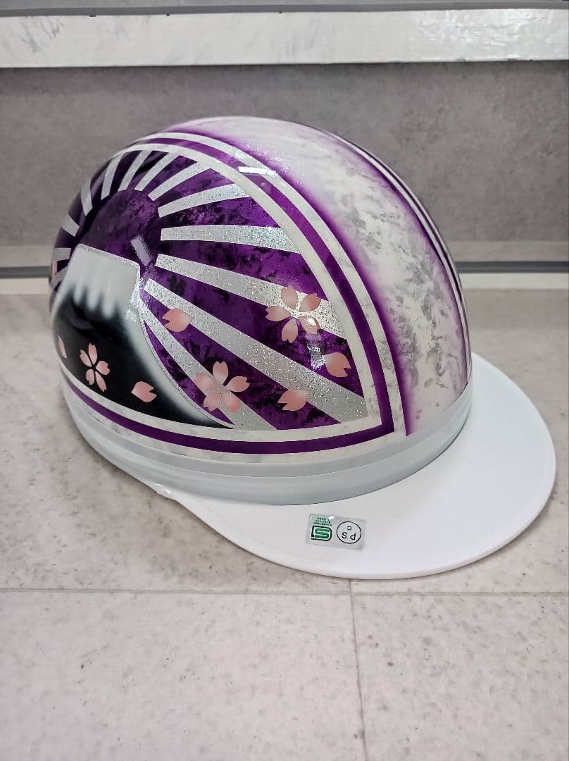 カスタムコルク半　白ラップ塗装✘Candyパープルラップ富士日章　七色ラメ