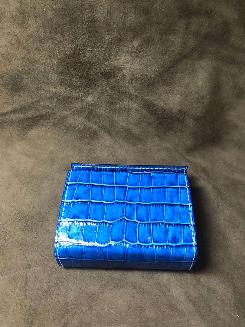 エムピウ ミッレフォッリエ風　革財布　クロコダイル型押しレザー