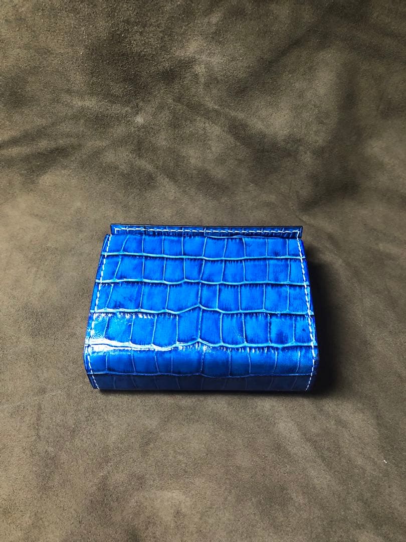 エムピウ ミッレフォッリエ風　革財布　クロコダイル型押しレザー