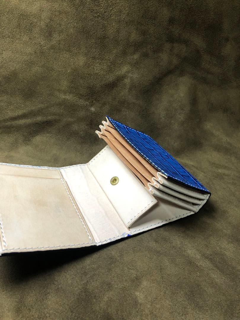 エムピウ ミッレフォッリエ風　革財布　クロコダイル型押しレザー