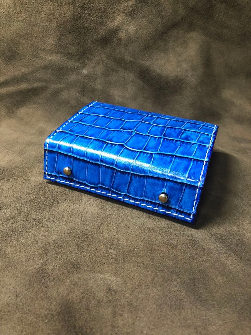 エムピウ ミッレフォッリエ風　革財布　クロコダイル型押しレザー