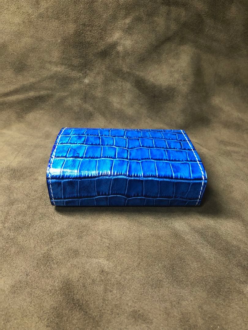 エムピウ ミッレフォッリエ風　革財布　クロコダイル型押しレザー