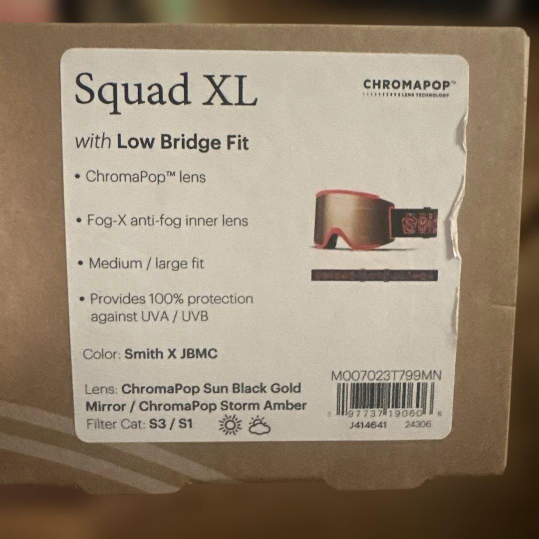 Smith Squad XL ゴーグル　クリアレンズ付き