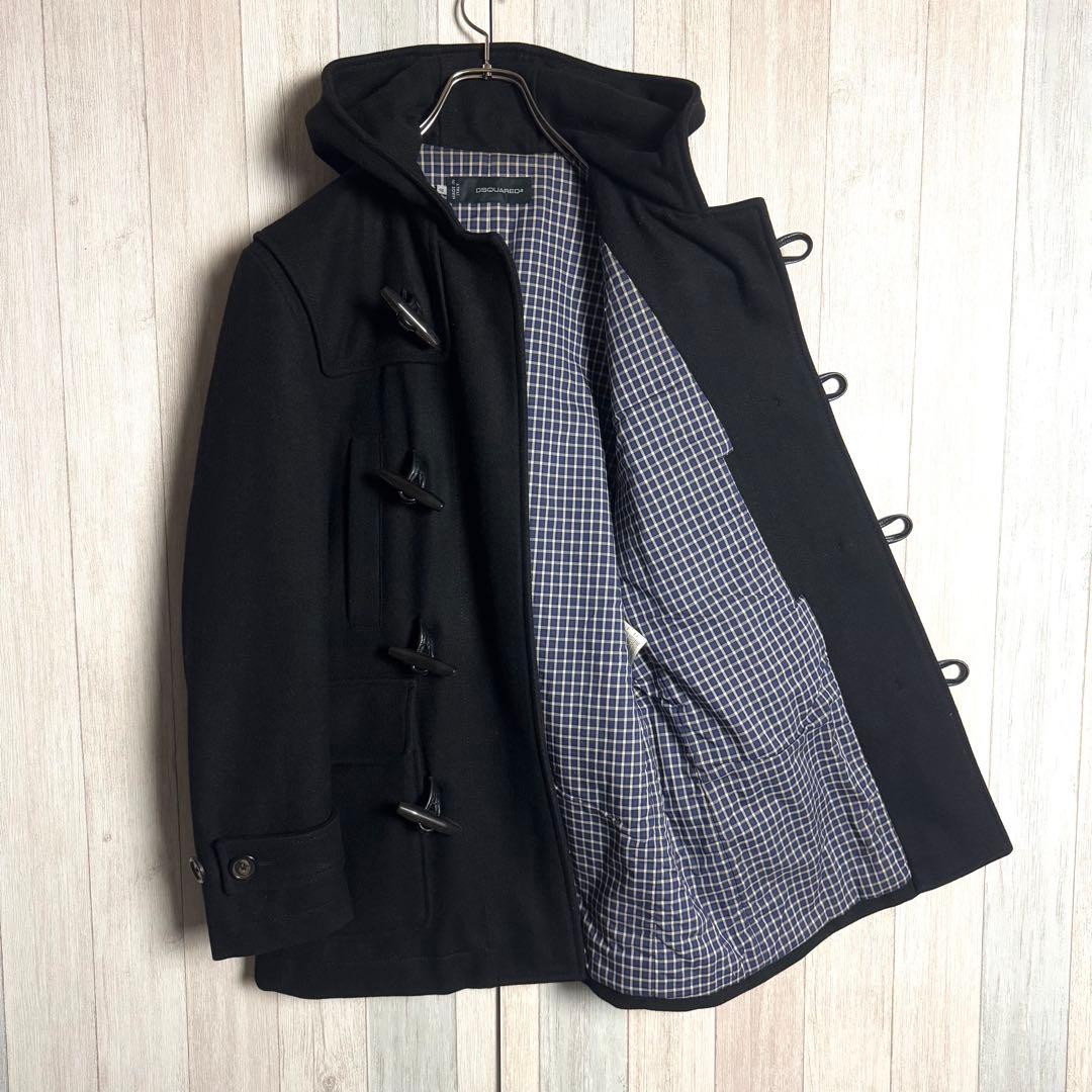 3283【希少・美品】イタリア製 ディースクエアード メルトン ダッフルコート