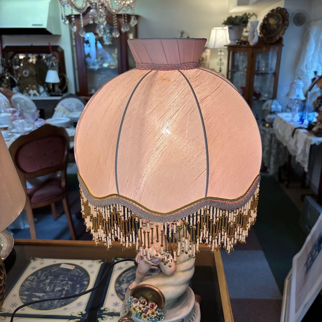 S*S様 イタリア製　カポディモンテ焼　フイギリン置物　ランプ