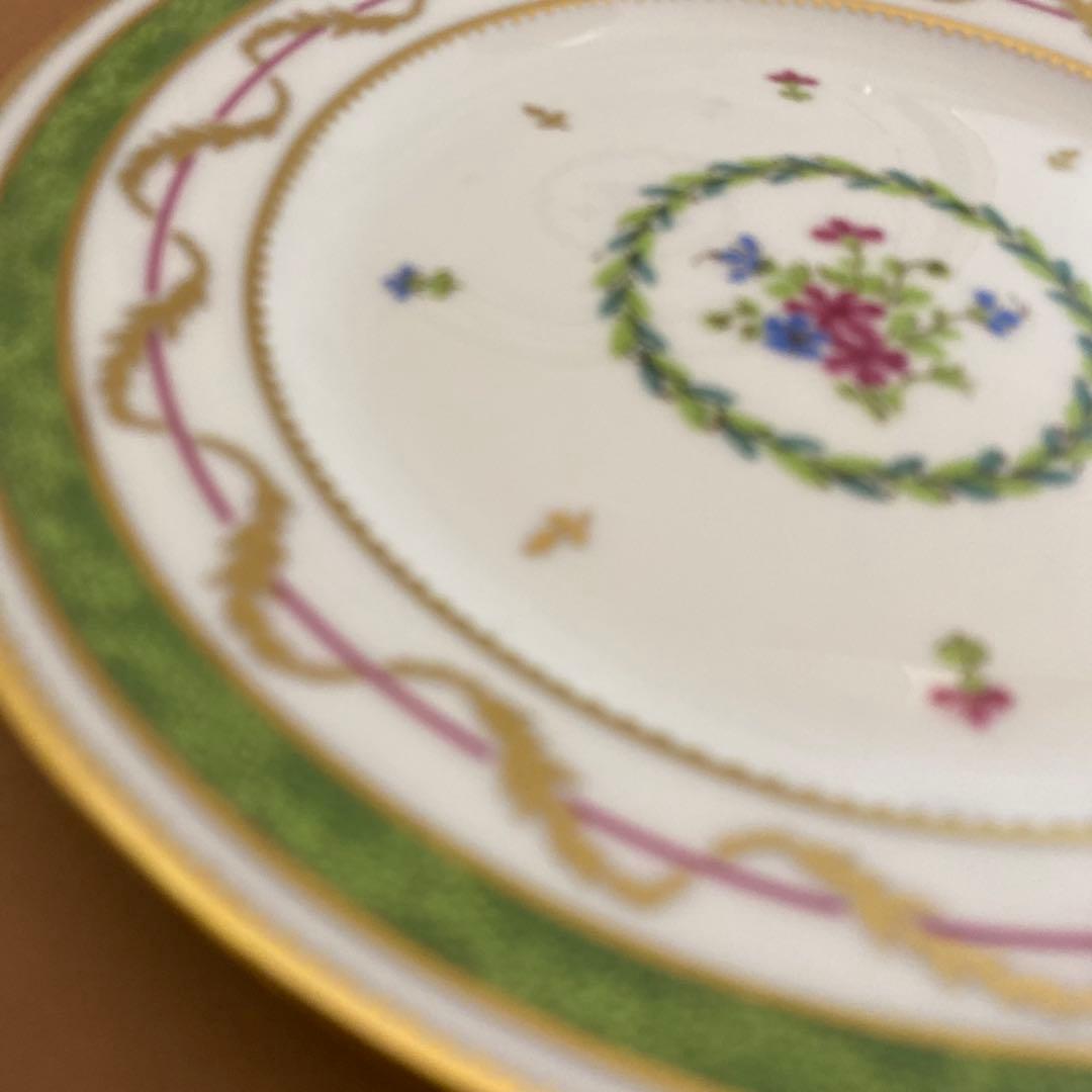 アビランド リモージュ ヴューパリヴェールグリーン プレート 19cm