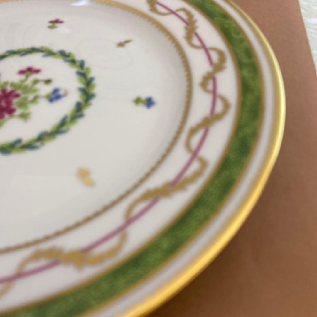 アビランド リモージュ ヴューパリヴェールグリーン プレート 19cm