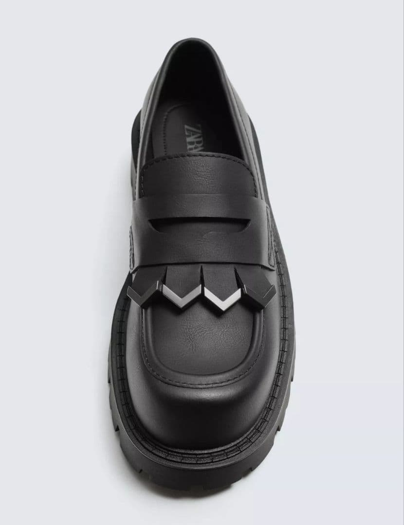 ZARA ザラ ボリュームフリンジローファー チャンキーソール 厚底 27cm