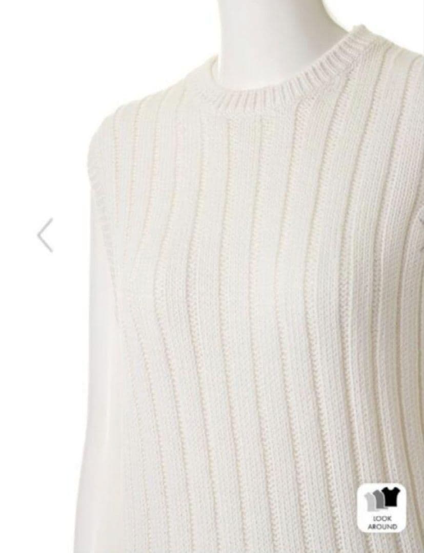 【未使用】ebure　コットンノースリーブプルオーバー　ホワイト