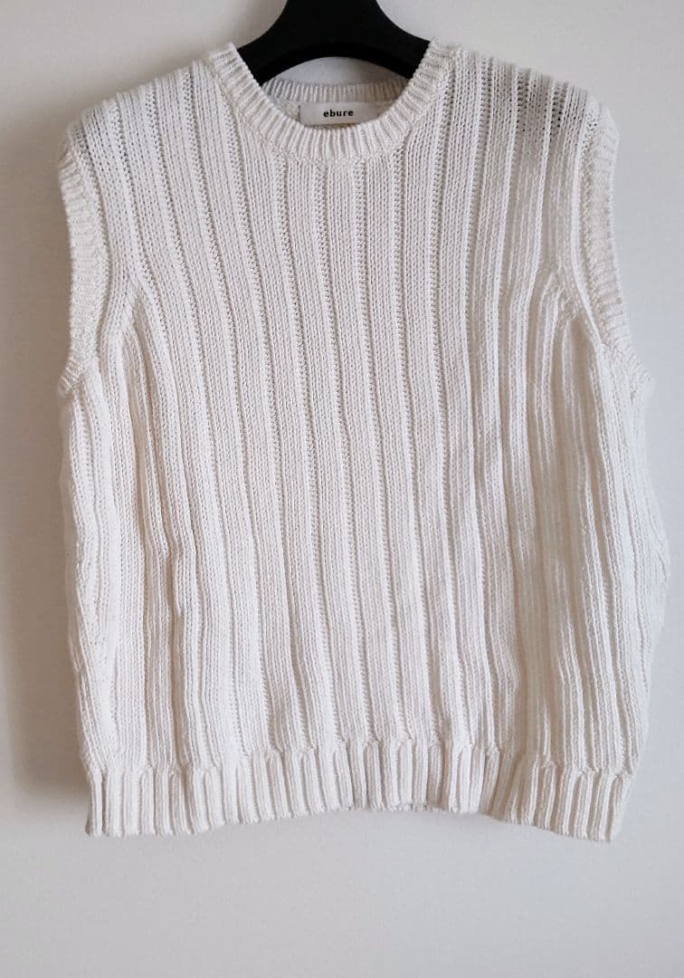 【未使用】ebure　コットンノースリーブプルオーバー　ホワイト