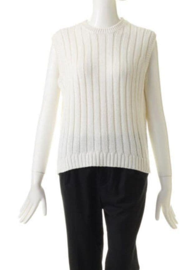 【未使用】ebure　コットンノースリーブプルオーバー　ホワイト