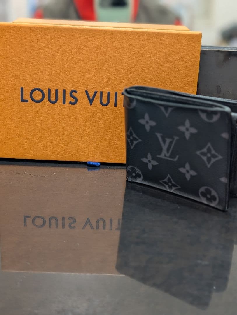 極美品ルイヴィトン モノグラム エクリプス ポルトフォイユ マルコ