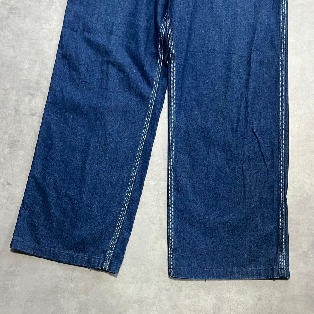 90's カーハート　星タグ　白ステッチ　ペインターパンツ　濃紺　ブルー　USA