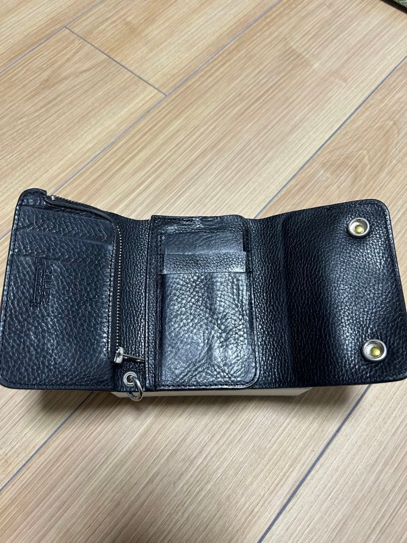 値下げ中　CALEE 三つ折り財布 黒 レザーウォレット