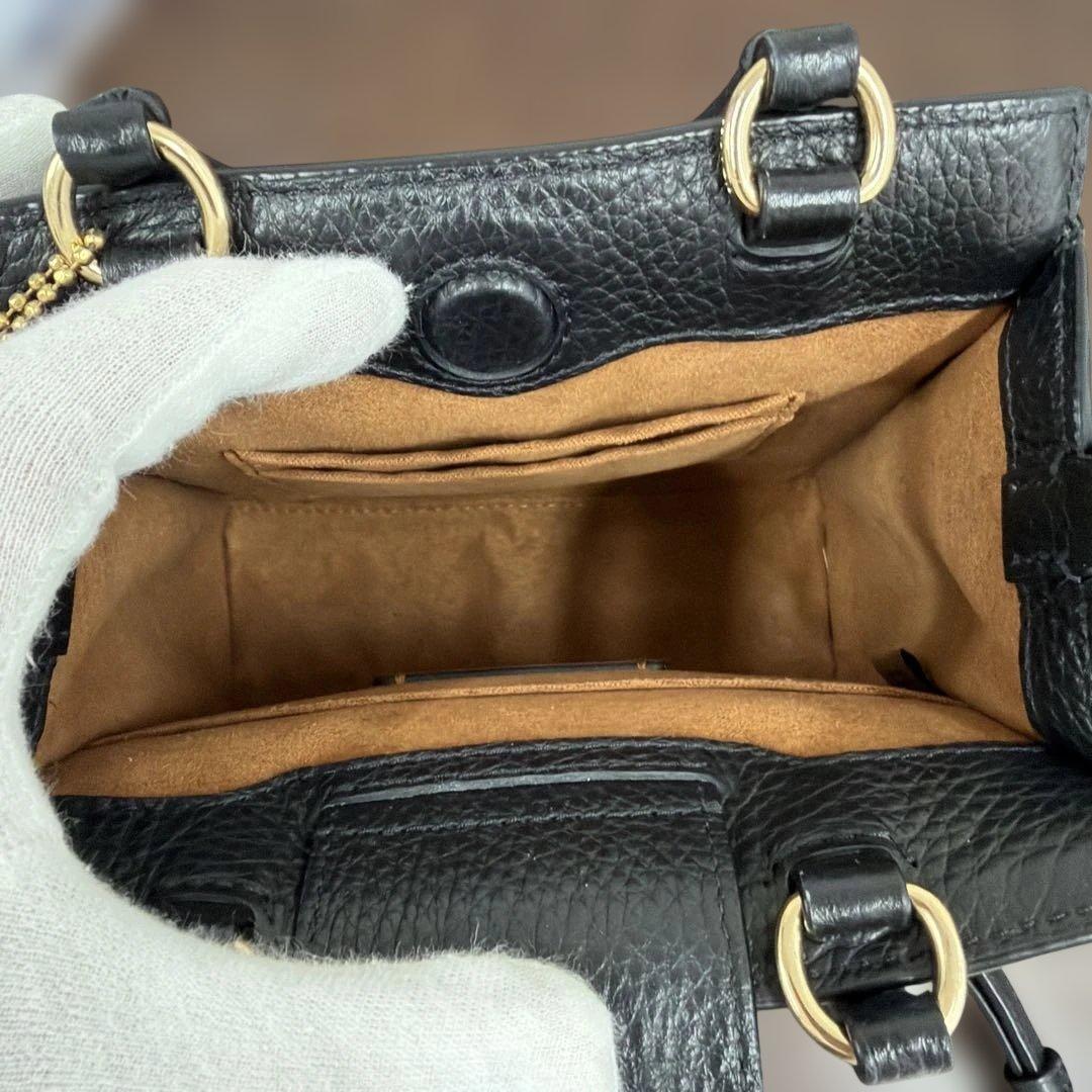 コーチ　2WAY　ショルダーバッグ　ミニペッパー　シグネチャー