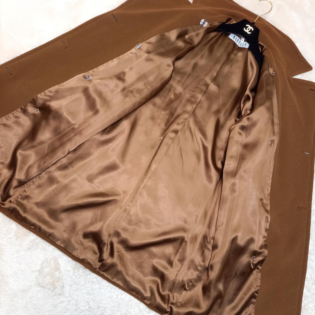 大きめサイズ✨MaxMara サイズ40 ダブルチェスターコート カシミヤ混