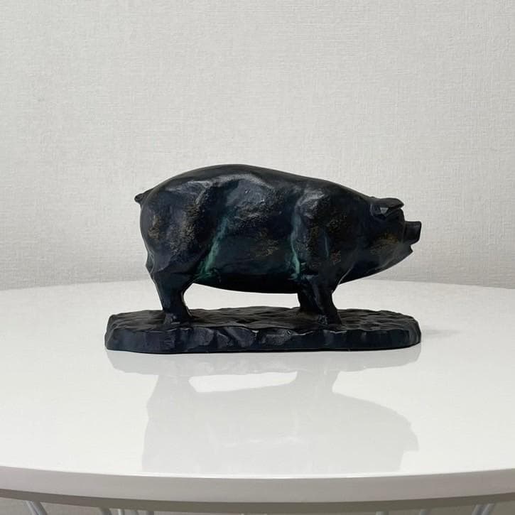 ヴィンテージ 豚 部位 鉄製 オブジェ アイアン 置物 ビンテージ