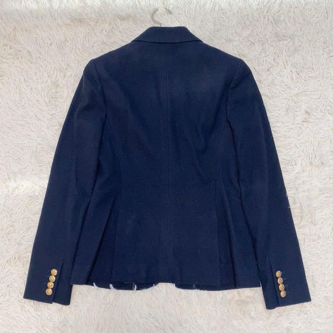 【美品】ラルフローレン 紺ブレ 金ボタン テーラードジャケット ロゴ エンブレム