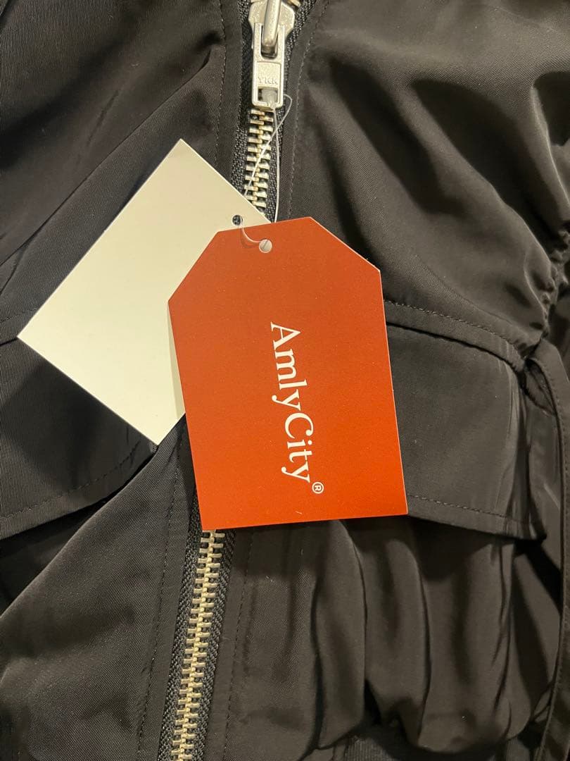 Amly City (アンリーシティー) ファー付きN2Bジャケット BLACK