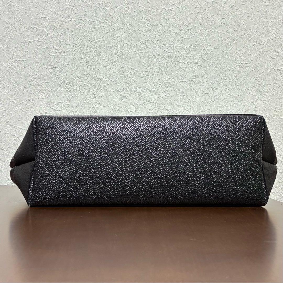 美品✨トプカピ スコッチグレイン ネオレザー 縦型 Aバッグ ショルダー付き L