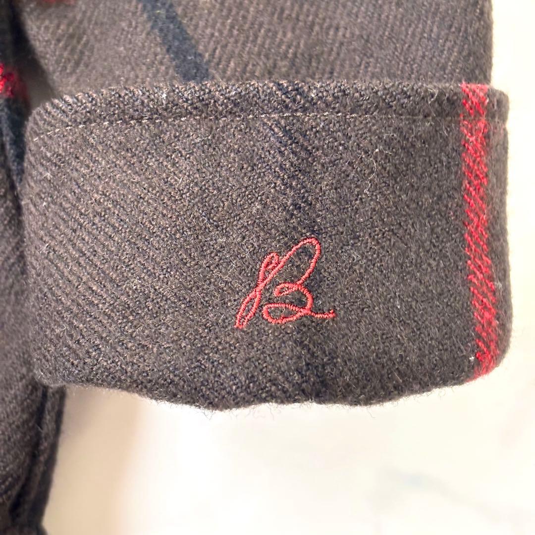 【美品】マディソンブルー ハンプトン チェック シャツジャケット 裏地シルク S