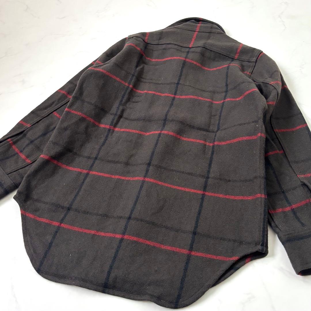 【美品】マディソンブルー ハンプトン チェック シャツジャケット 裏地シルク S