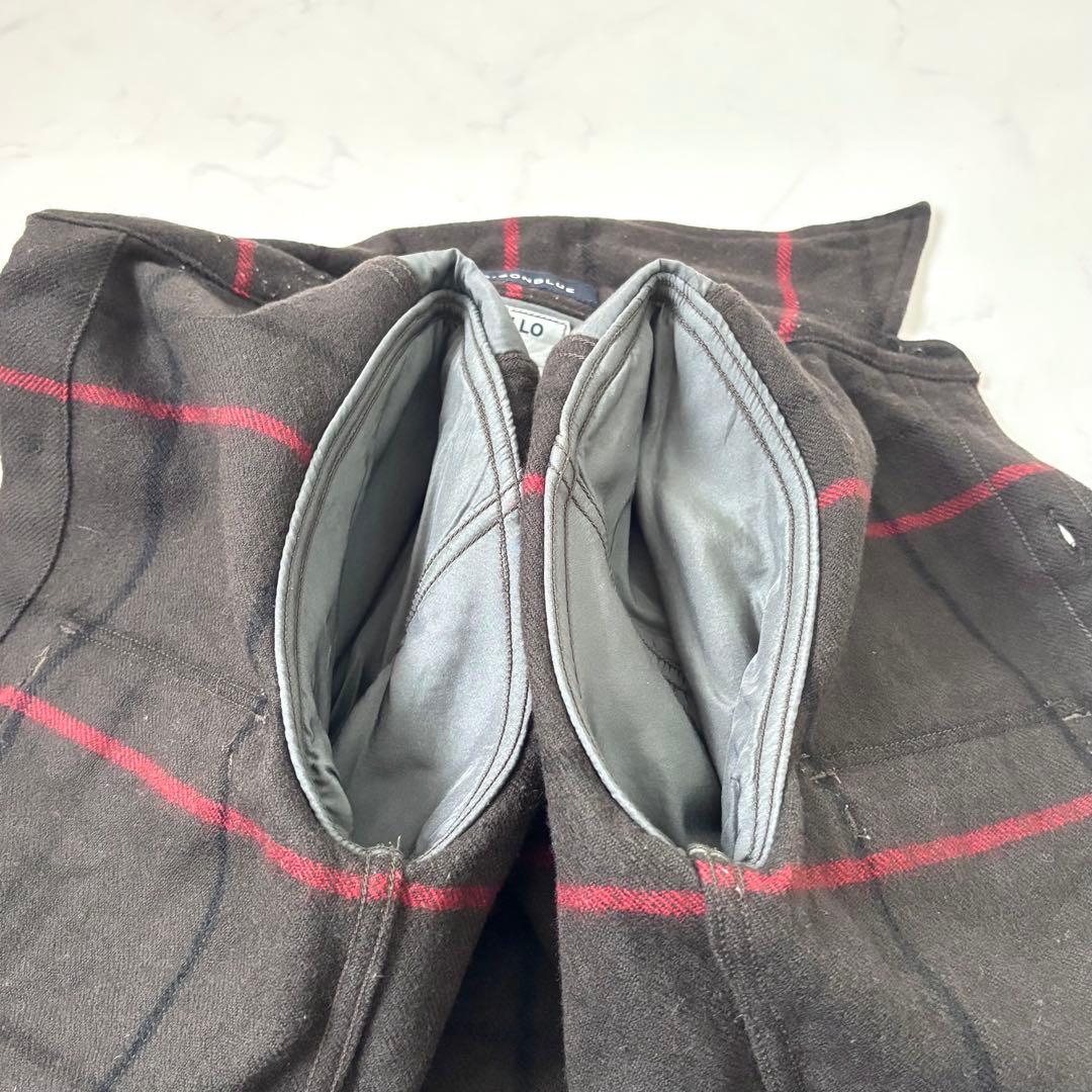 【美品】マディソンブルー ハンプトン チェック シャツジャケット 裏地シルク S