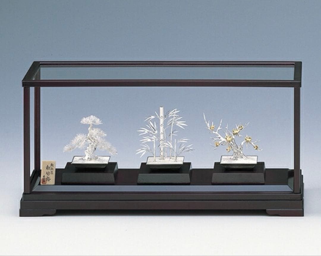 光則 高級品 純銀 盆栽 三点 2号