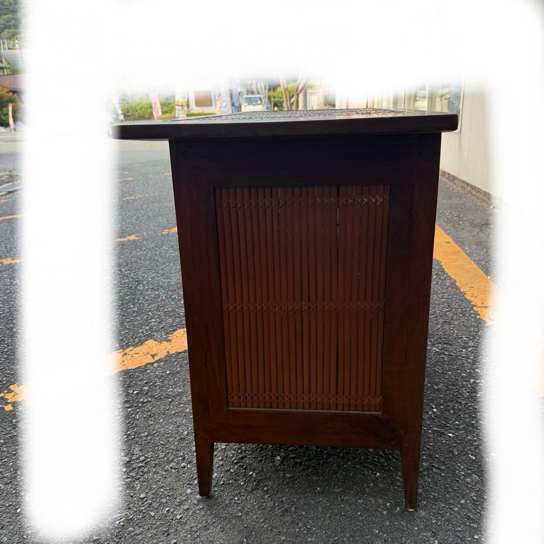 希少⁉️バンブー キャビネット 竹製 サイドボード アジアンテイスト 家具 すだれ