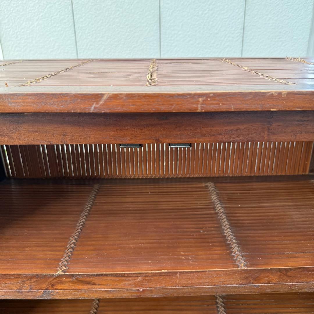 希少⁉️バンブー キャビネット 竹製 サイドボード アジアンテイスト 家具 すだれ