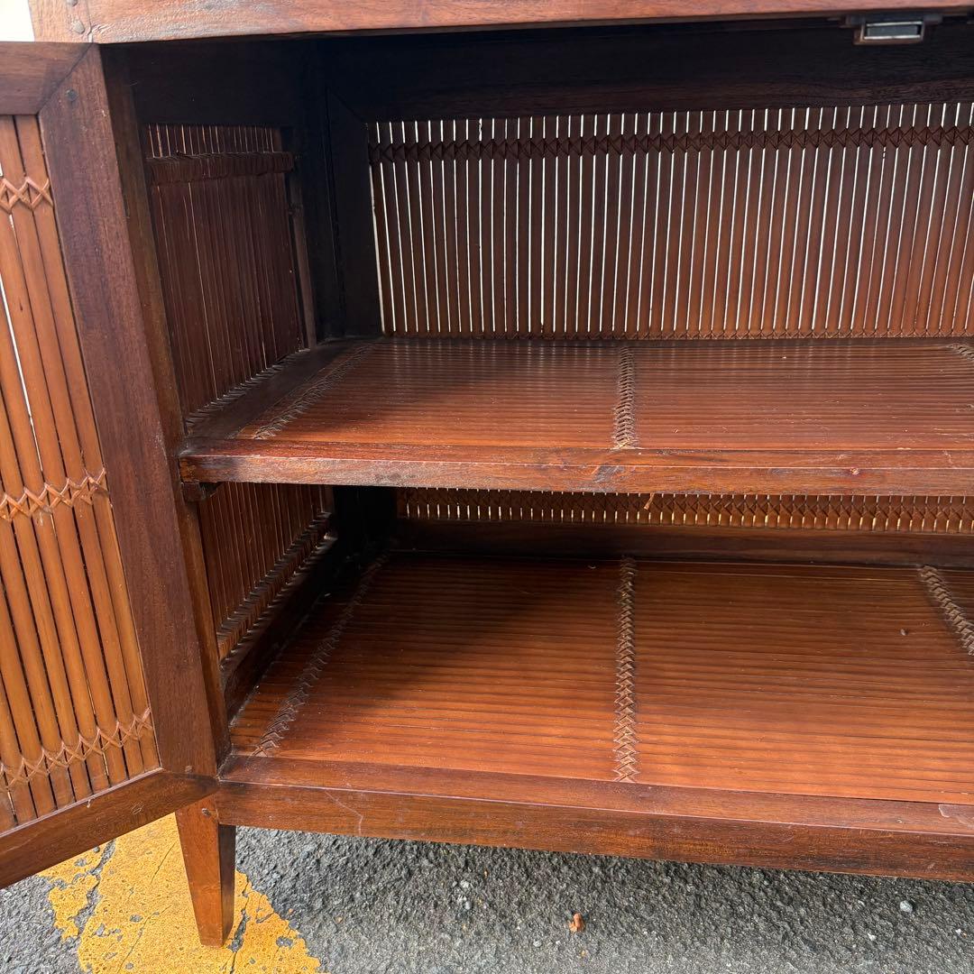 希少⁉️バンブー キャビネット 竹製 サイドボード アジアンテイスト 家具 すだれ