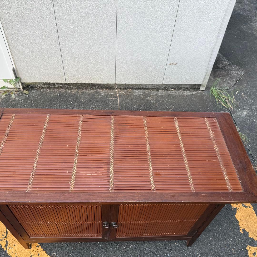 希少⁉️バンブー キャビネット 竹製 サイドボード アジアンテイスト 家具 すだれ