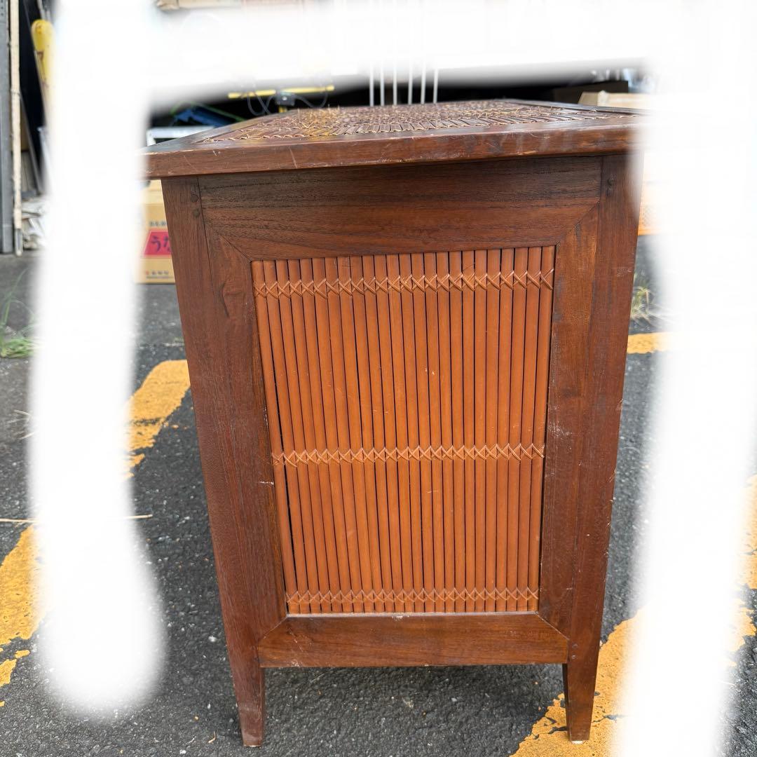 希少⁉️バンブー キャビネット 竹製 サイドボード アジアンテイスト 家具 すだれ