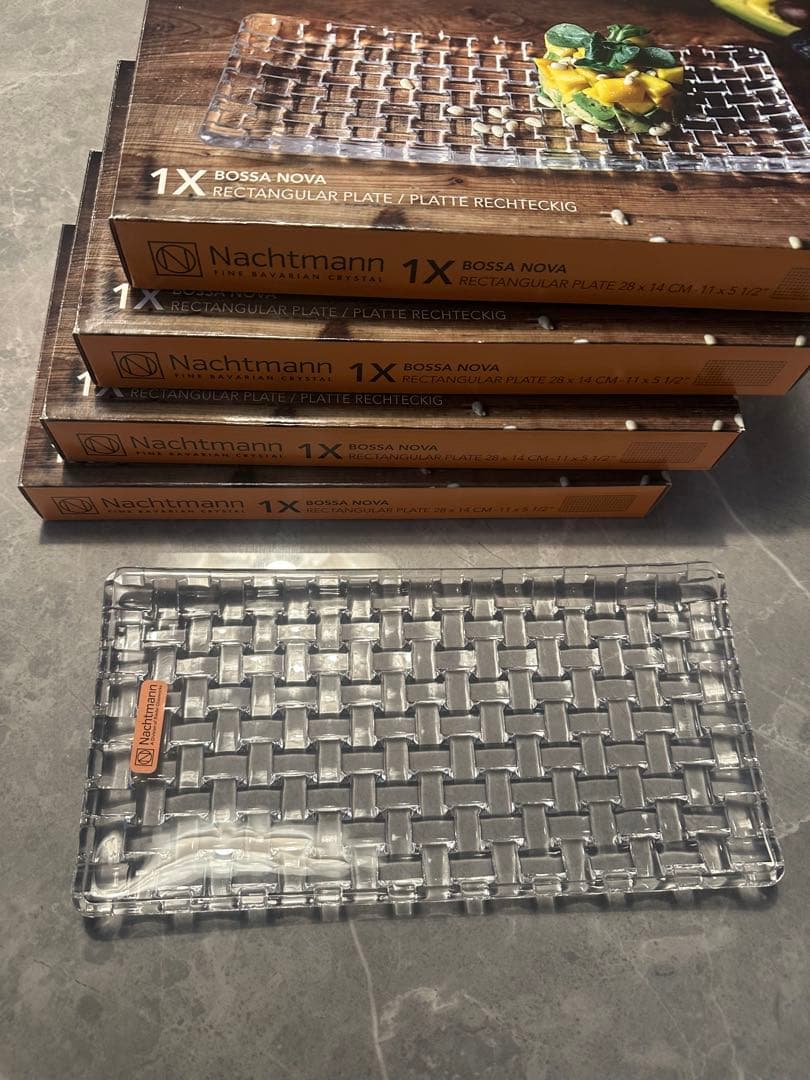 4枚セット　ナハトマン　ボサノバ　レクタングラープレート 28×14cm