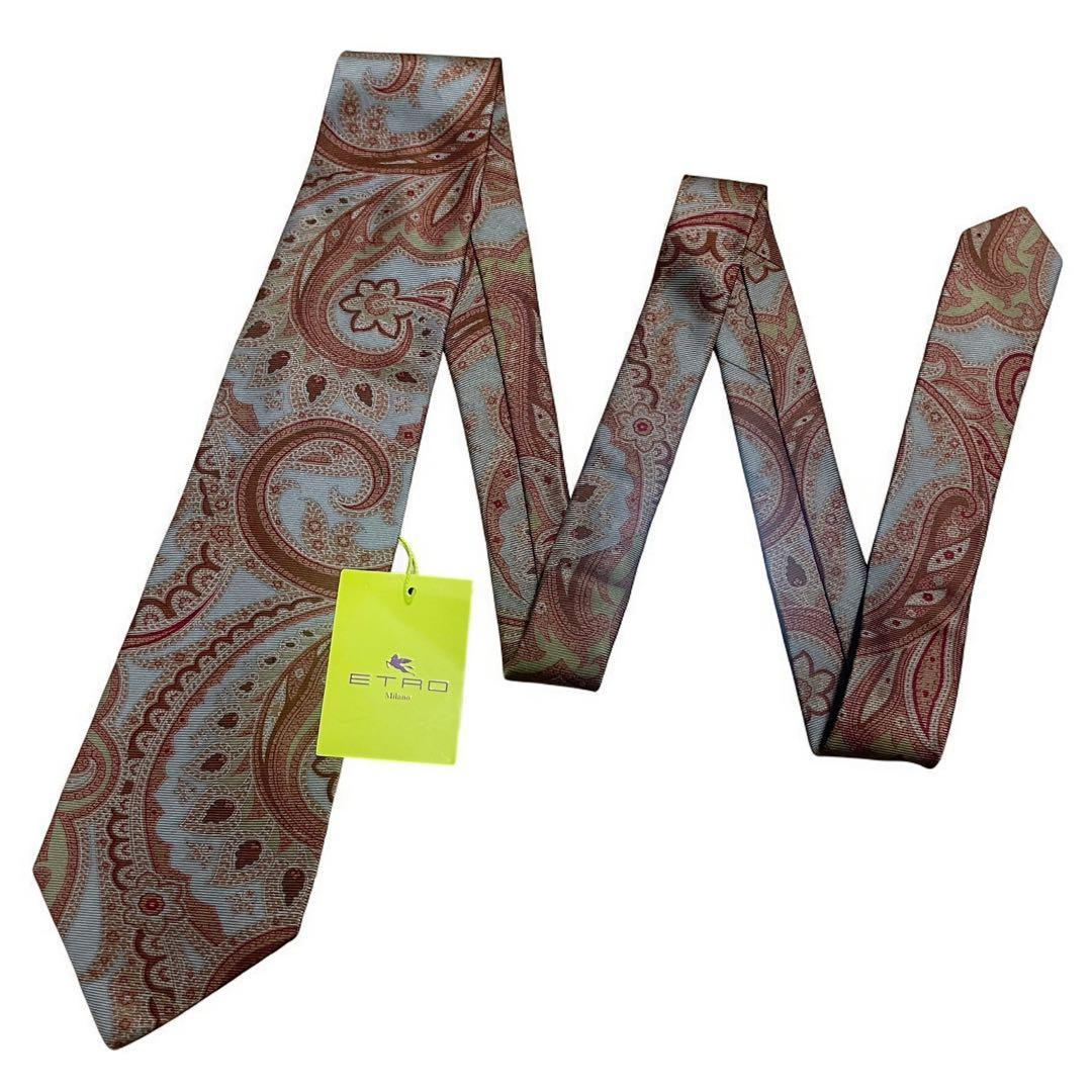 【新品】ETRO Milano エトロ ネクタイ ペイズリー柄 絹100%