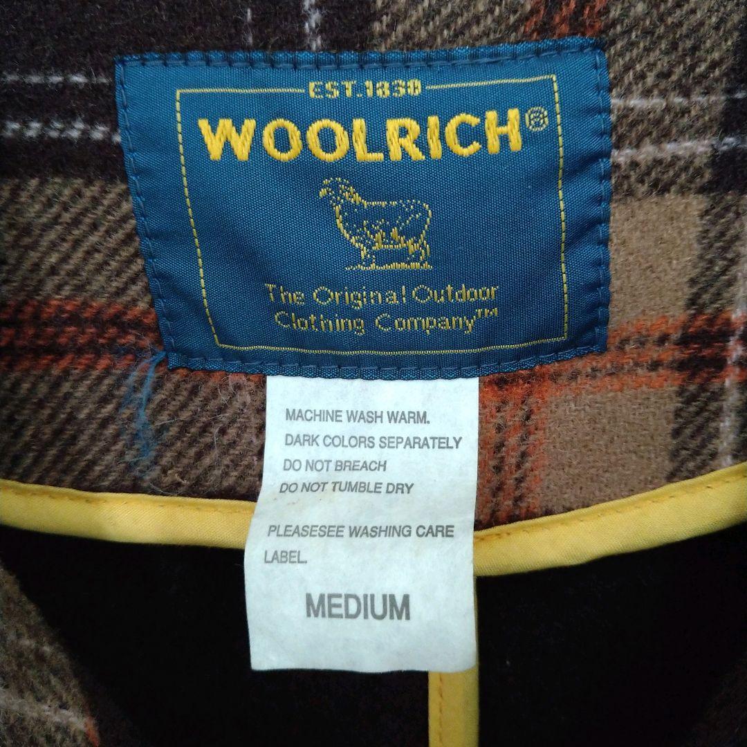 【未使用】WOOLRICH チェック柄 ウール ピーコート 90s 00s