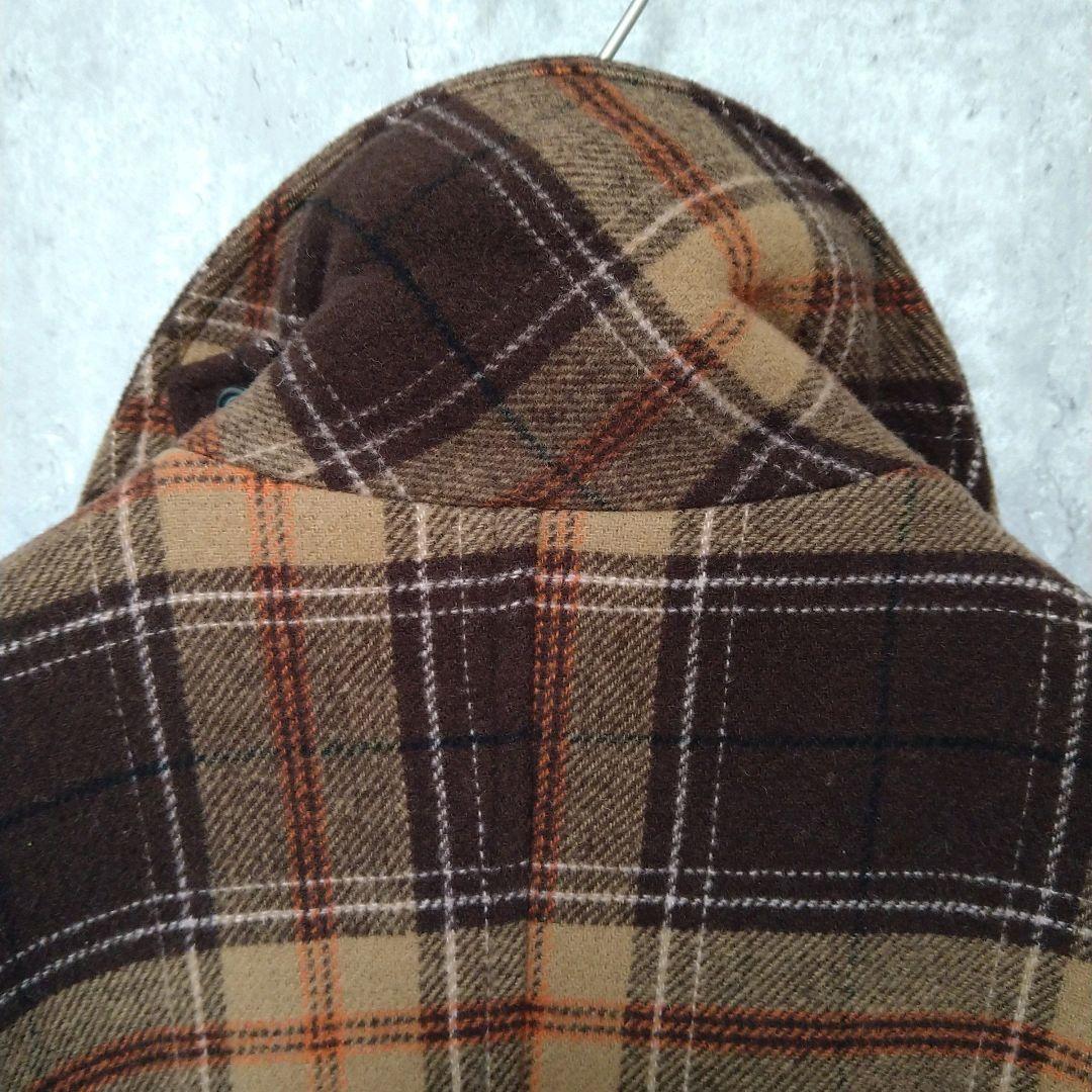 【未使用】WOOLRICH チェック柄 ウール ピーコート 90s 00s