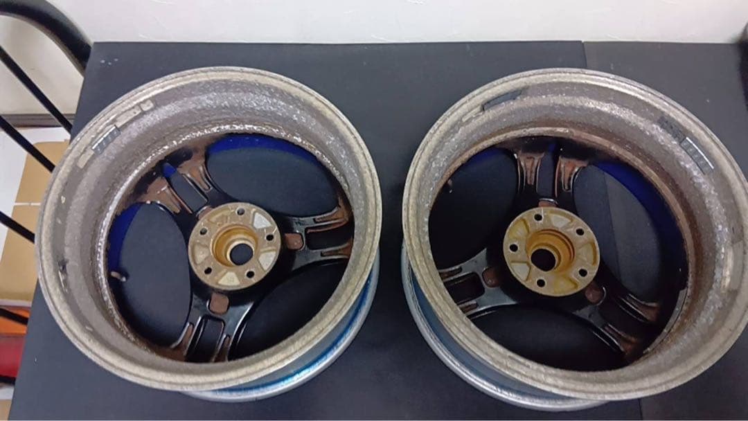 スーパーアドバン　2本　17インチ　114.3 5穴　8j+35 ドリケツ当時物