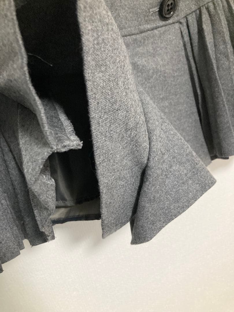 【美品】バーバリーブルーレーベル グレー ミニスカート キュロット プリーツ