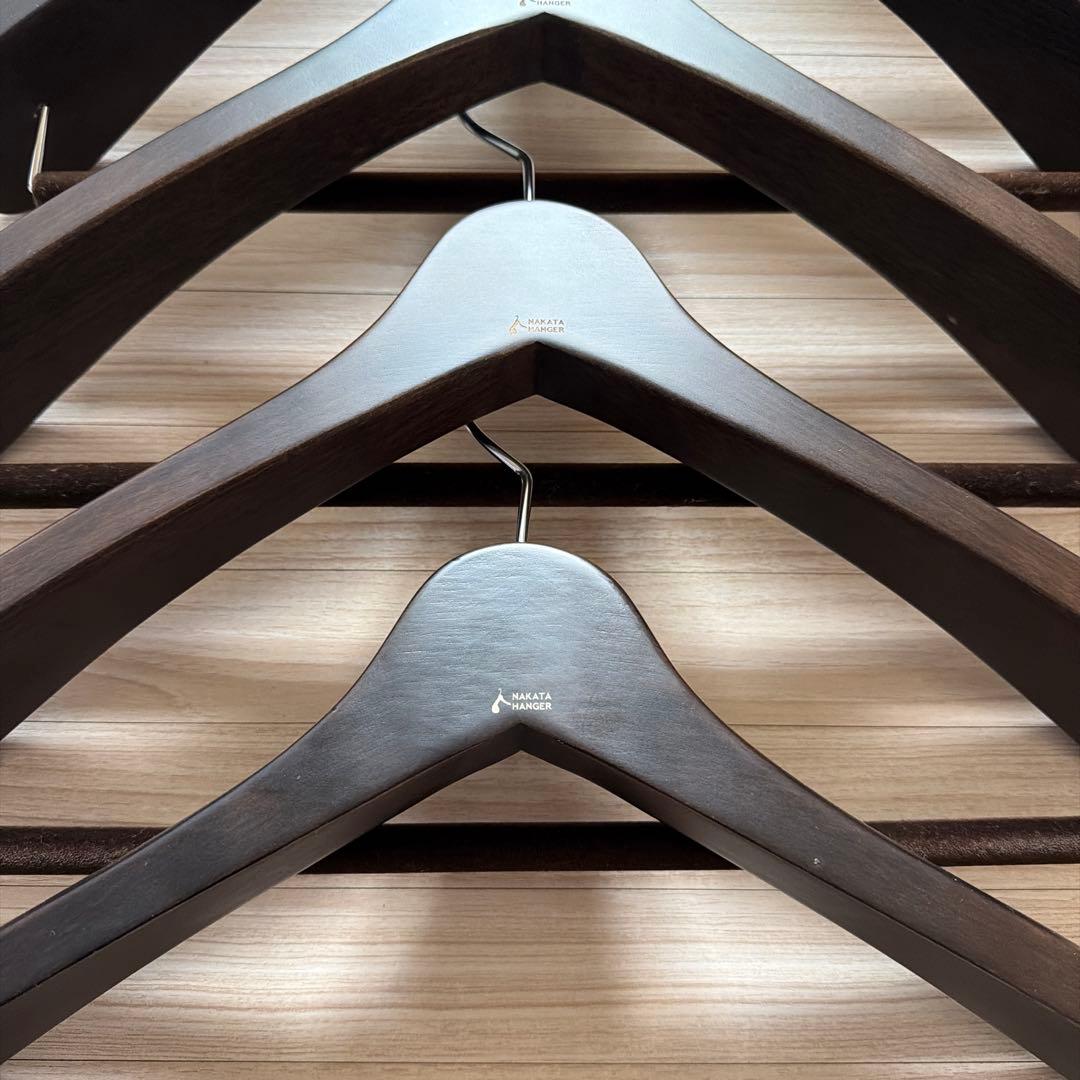 NAKATA HANGER SET-01 木製メンズスーツハンガー ５本組