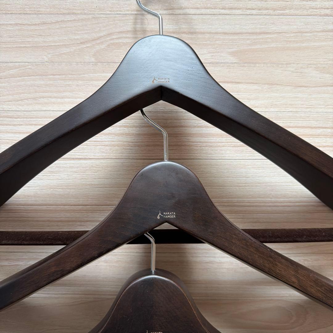 NAKATA HANGER SET-01 木製メンズスーツハンガー ５本組