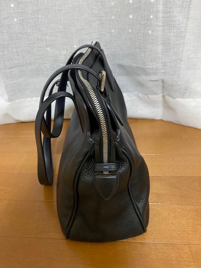 スマイソンSmythson Burlington バッグ 黒　レザー