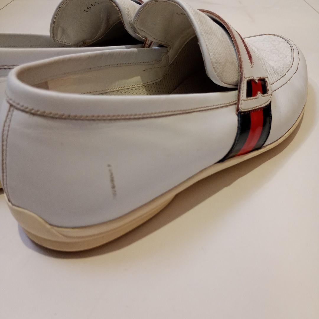 【美品】GUCCI　ローファー　スリッポン　GG柄　レザー　シェリーライン