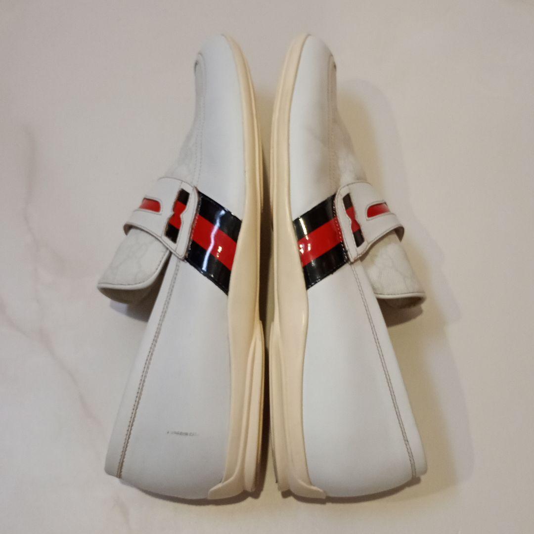 【美品】GUCCI　ローファー　スリッポン　GG柄　レザー　シェリーライン