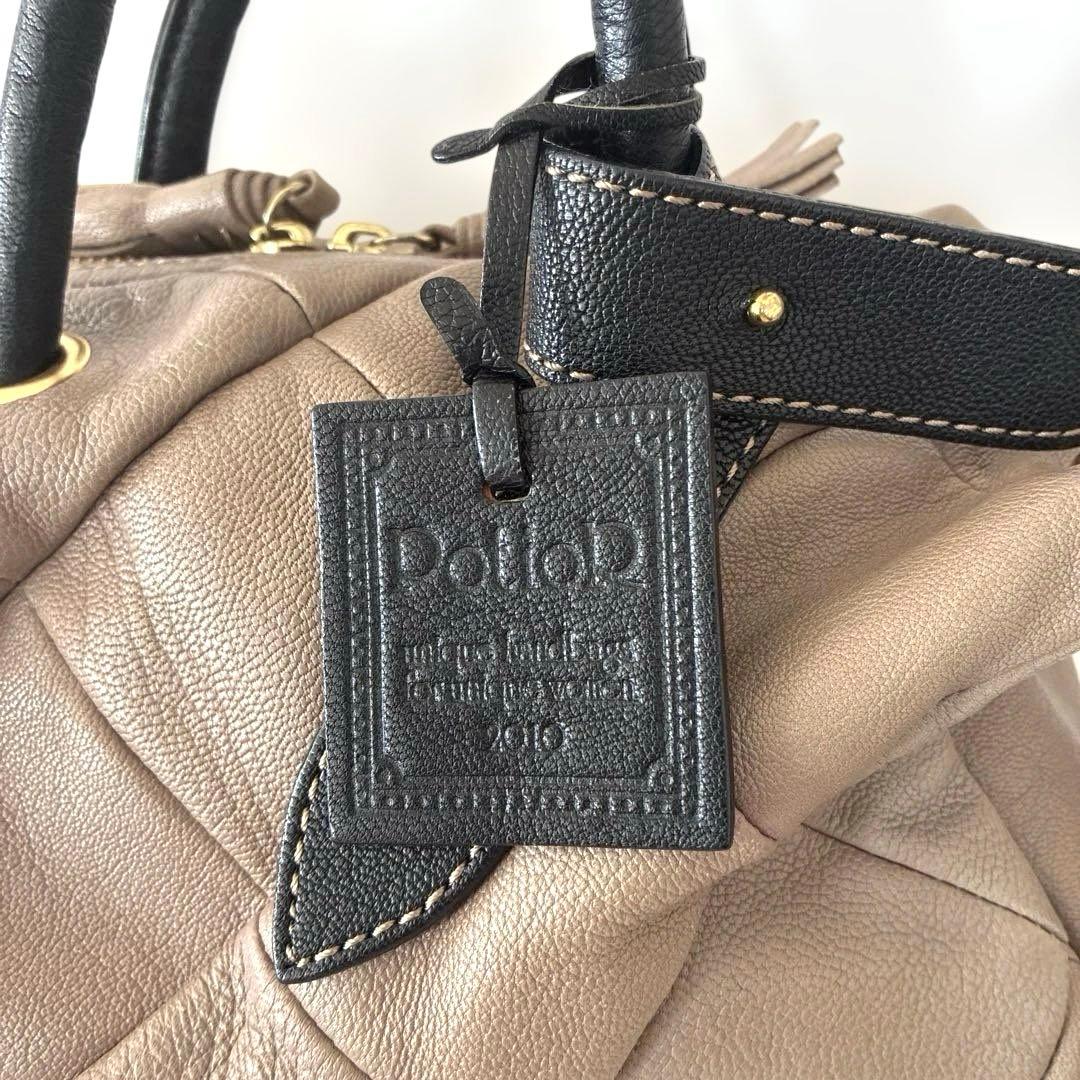 美品　PotioR 2wayレザーバッグ　羊革　本革　ショルダーバッグ