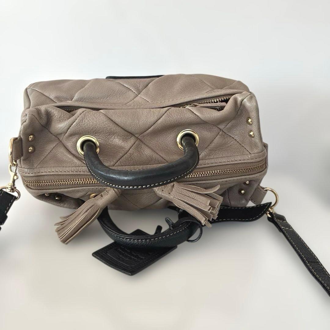 美品　PotioR 2wayレザーバッグ　羊革　本革　ショルダーバッグ