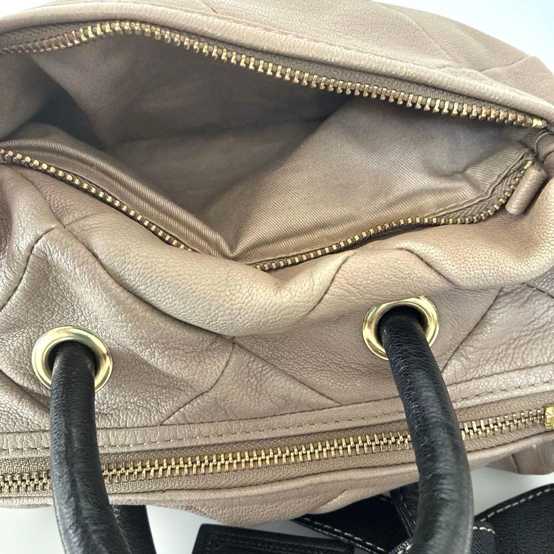 美品　PotioR 2wayレザーバッグ　羊革　本革　ショルダーバッグ