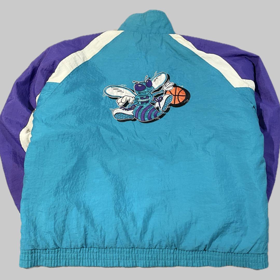 【リバーシブル】90sリーボックNBA シャーロット・ホーネッツ中綿JKT/L