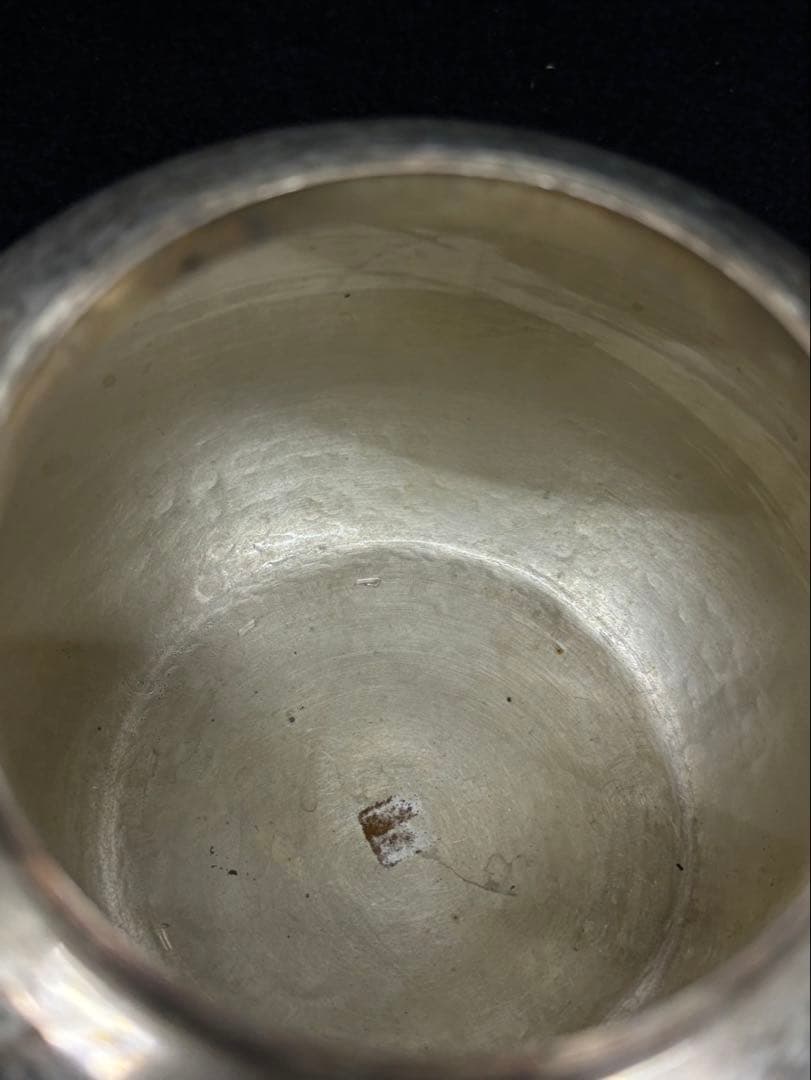 【銀瓶/御湯沸】秀峰堂 湯沸 茶道具 希少品 丸型五合