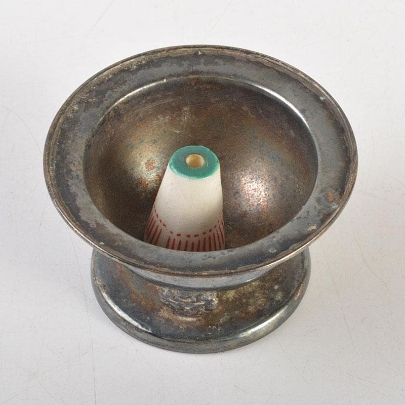 純銀製　神獣三足　線香立て　小さな香炉　重さ約16g　N　6784